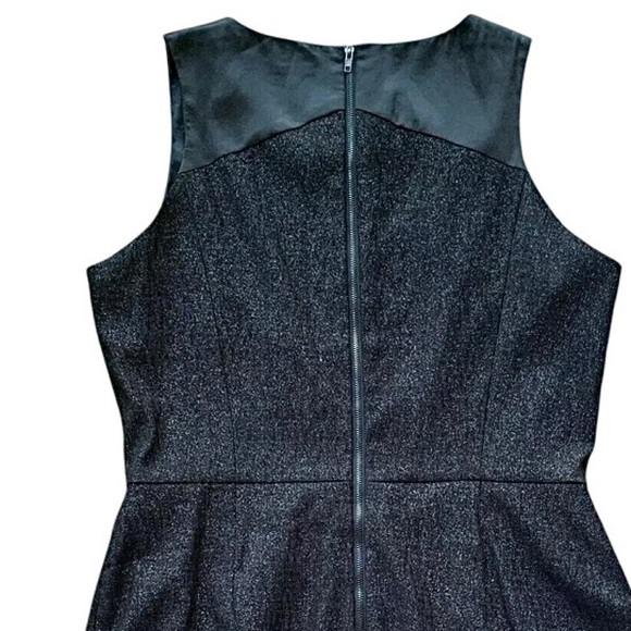 Gianni Bini Ruffle Tiered Metallic Shimmer Zip Cocktail Dress Black Size 10 - Picture 5 of 7